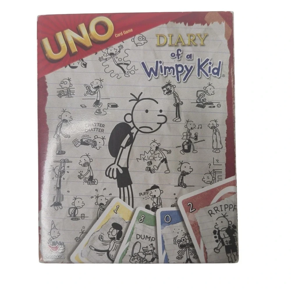 Diary of a Wimpy Kid UNO Card Game Mattel Collectible CLEAN 112 Cards / No Instr